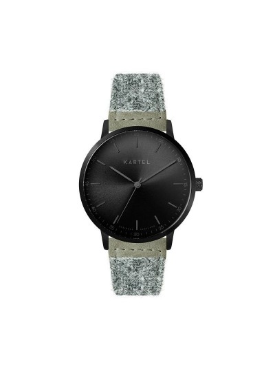 HUME 40MM GREY HARRIS TWEED STRAP WATCH