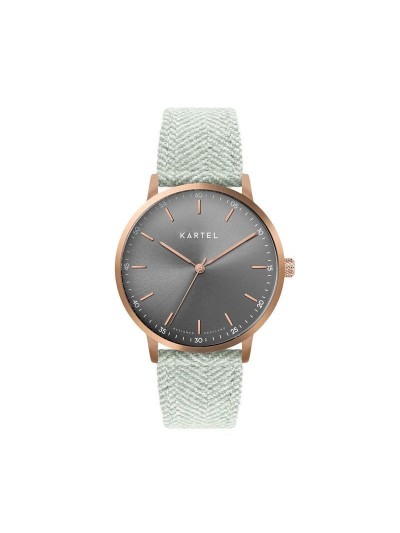 HUME 40MM ROSE GOLD FABRIC STRAP WATCH