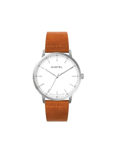 HUME 40MM TAN LEATHER STRAP WATCH