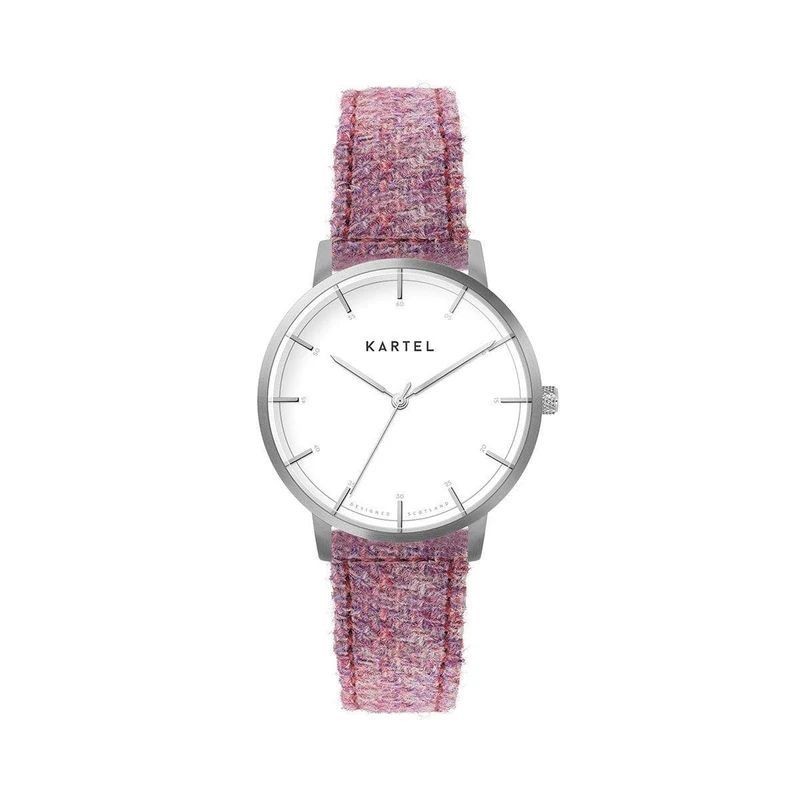 ISLA 34MM PINK TWEED STRAP WATCH