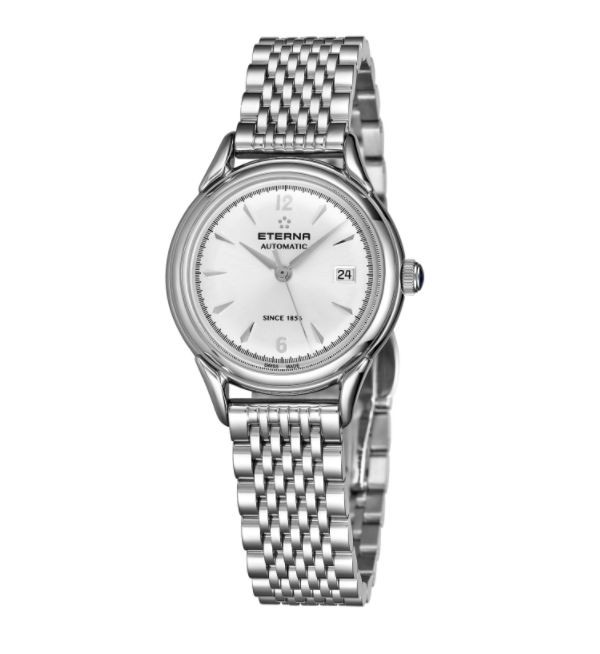 Eterna Women's 2956.50.13.1742 'Heritage 1948 For Her' Silver Dial Stainless Steel Diamond Automatic Watch