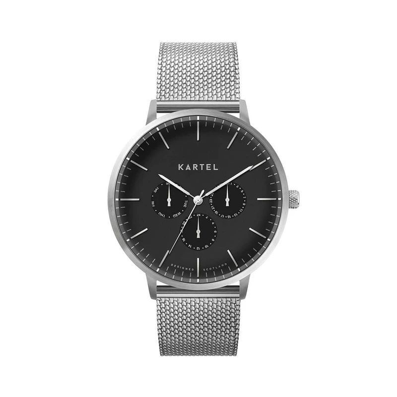 CUILLIN 43MM SILVER CHAIN MESH STRAP WATCH