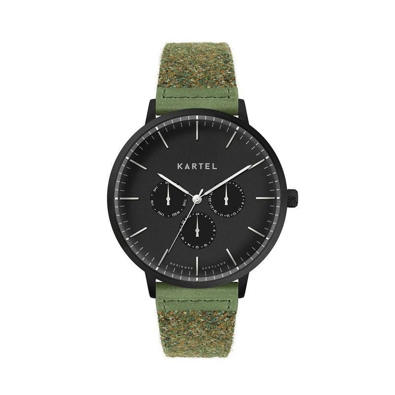 CUILLIN 43MM GREEN FABRIC STRAP WATCH