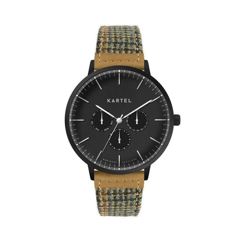 CUILLIN 43MM BROWN FABRIC STRAP WATCH