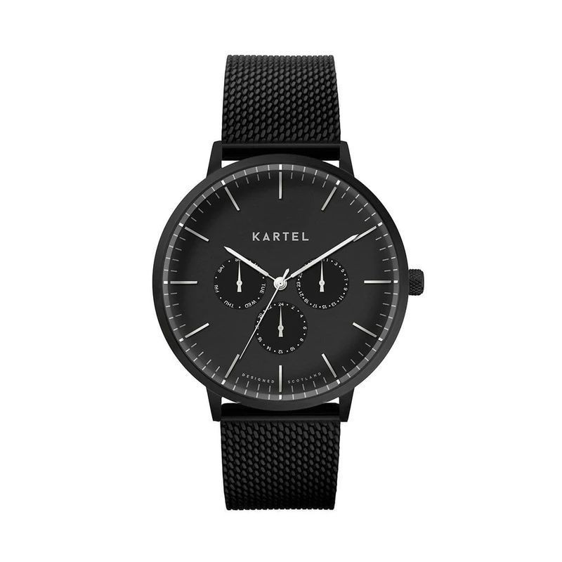 CUILLIN 43MM BLACK CHAIN MESH STRAP WATCH