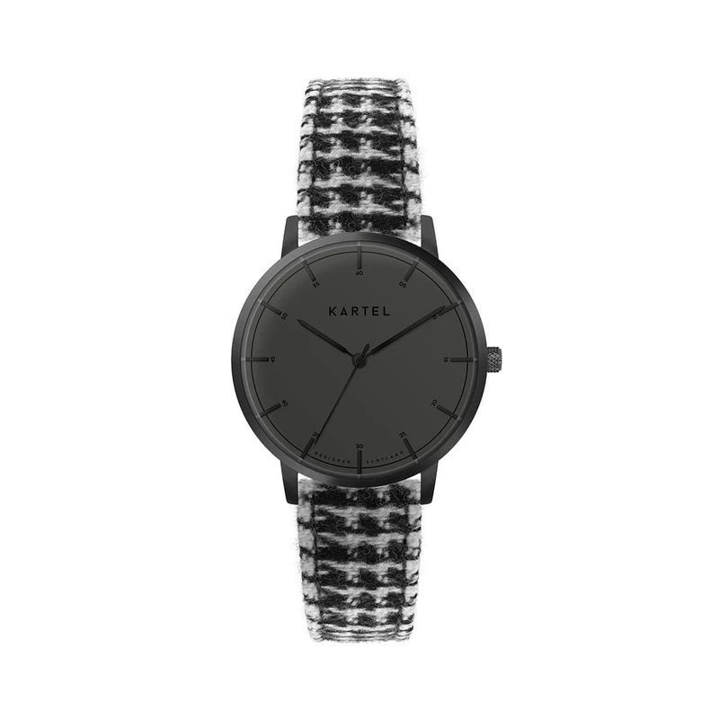 ISLA 34MM BLACK FABRIC STRAP WATCH