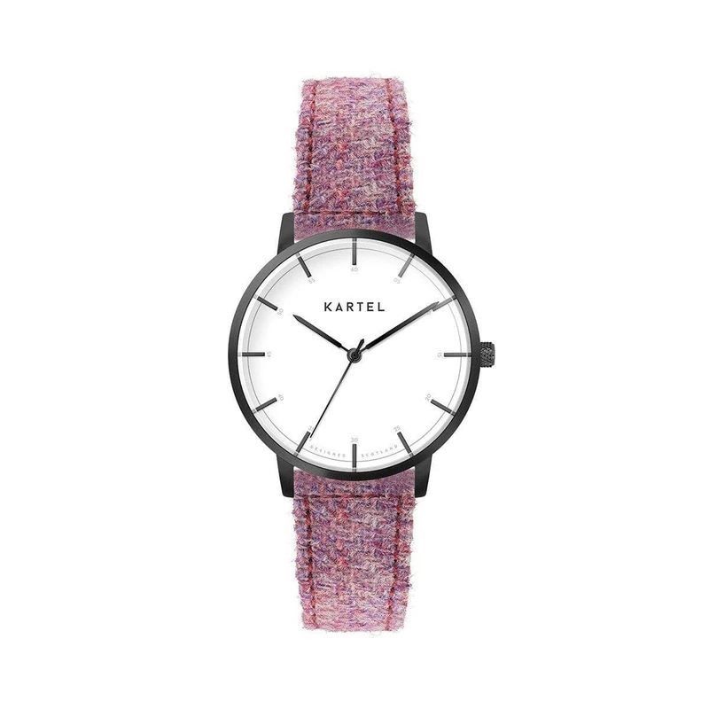 ISLA 34MM PINK TWEED STRAP WATCH