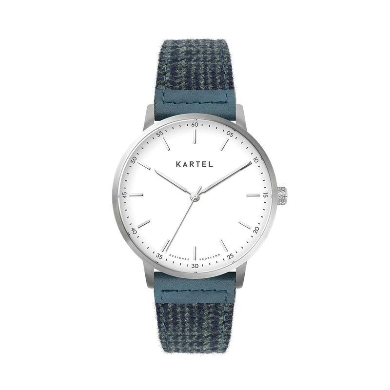 HUME 40MM BLUE FABRIC STRAP WATCH