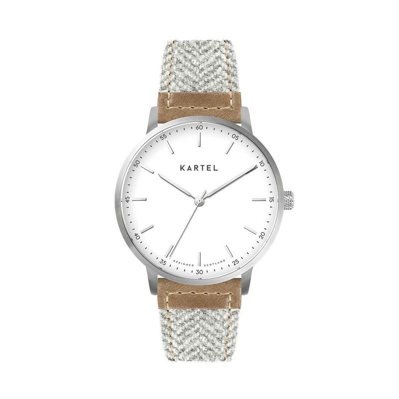 HUME 40MM GREY FABRIC STRAP WATCH